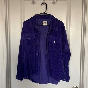 Zara Purple Corduroy Shacket